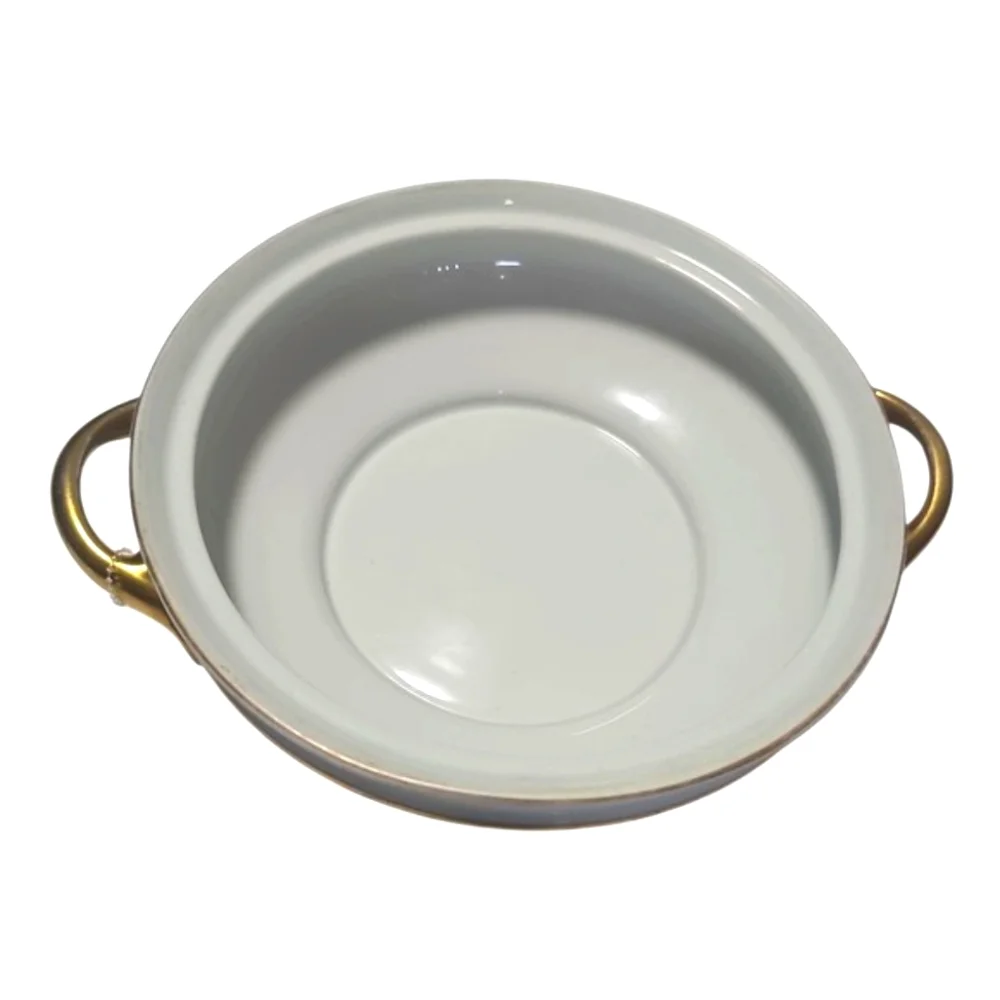 Vintage Rosenthal Bavaria Serving Bowl Two Handled Floral Gold Trim No Lid‎